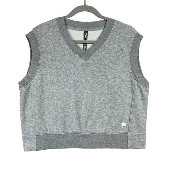 Vuori Tops - Vuori Sedona Vest Sleeveless Relaxed Sweater V Neck Sz S Gray